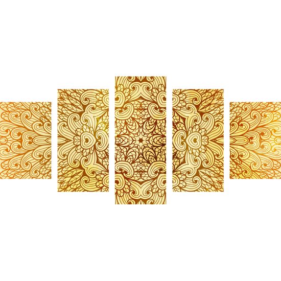 5-dielny obraz umelecká Mandala