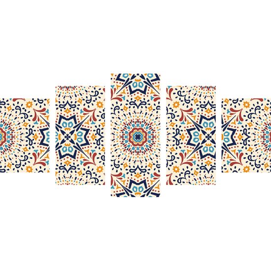 5-dielny obraz zaujímavý pestrofarebný vzor