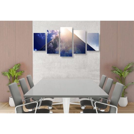 5-dielny obraz krása modernej architektúry