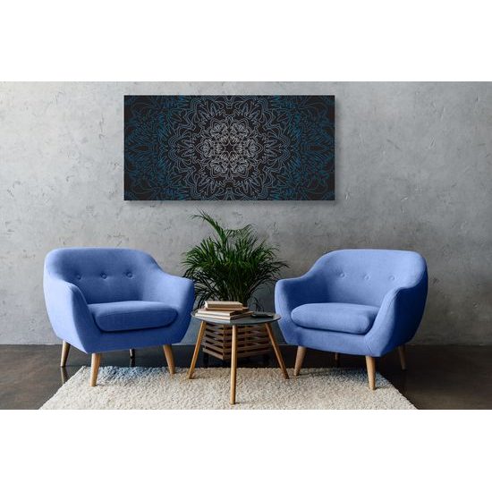 Obraz exotická Mandala v modrom prevedení