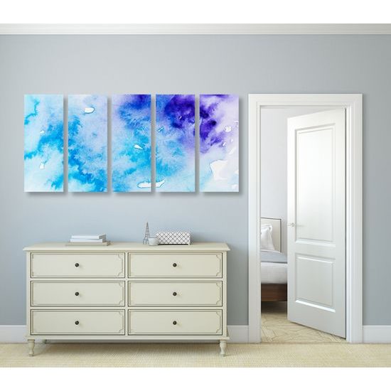 5-dielny obraz abstrakcia oblohy
