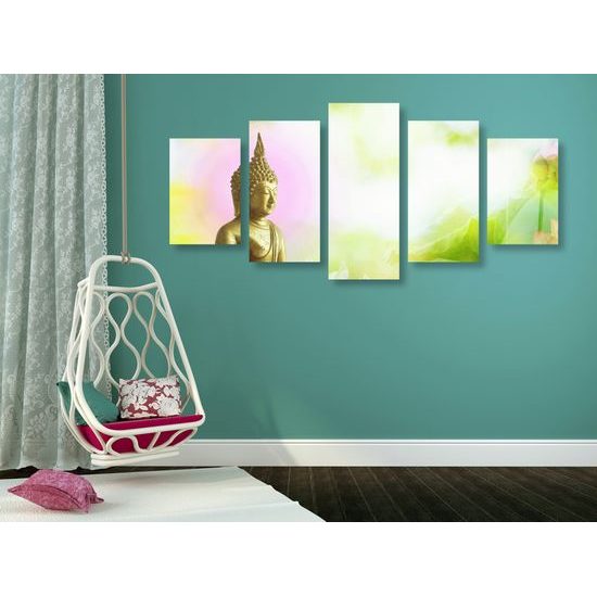 5-dielny obraz splinutie Budhu s prírodou