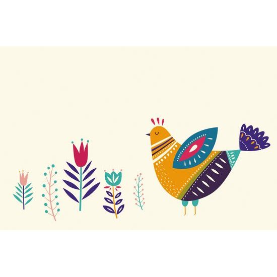 Samolepiaca tapeta ľudové zobrazenie prírody