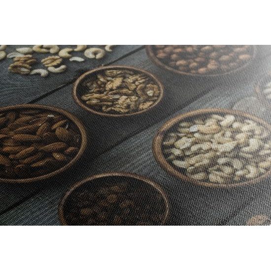 Obraz oriešky v miskách