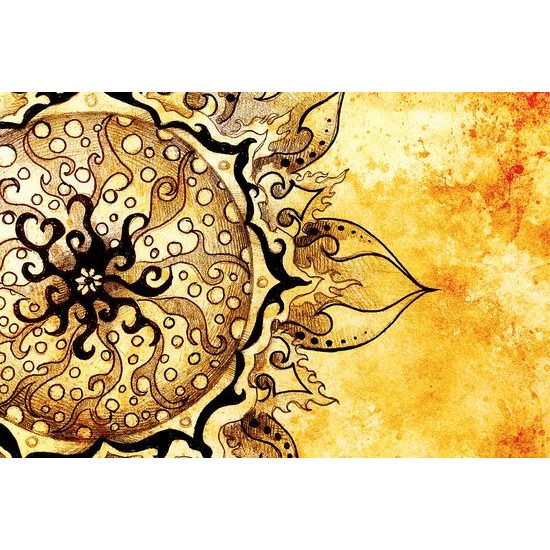 Samolepiaca tapeta Mandala s vintage nádychom
