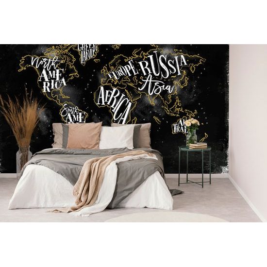 Samolepiaca tapeta moderná mapa sveta