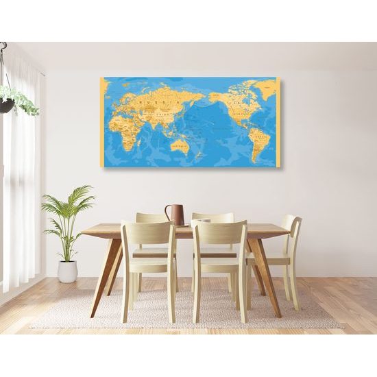 Obraz mapa sveta v nevšednom prevedení