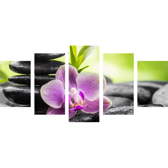 5-dielny obraz wellnes kamene v srdci prírody