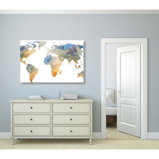 Obraz luxusná mapa sveta