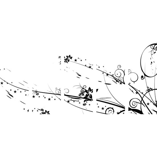 5-dielny obraz abstrakcia kvetov