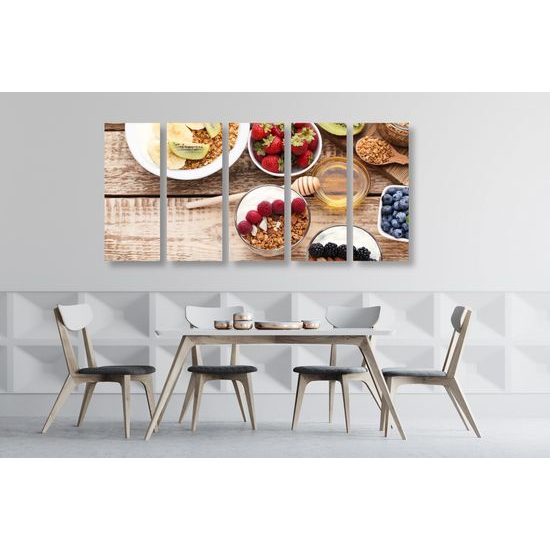 5-dielny obraz raňajky plné vitamínov