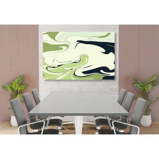 Obraz zelená umelecká abstrakcia