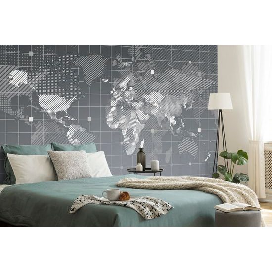 Samolepiaca tapeta mapa sveta v modernom prevedení
