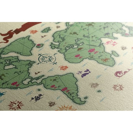 Obraz rozprávková mapa sveta