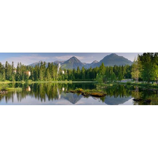 Obraz zrkadlenie hôr na hladine jazera