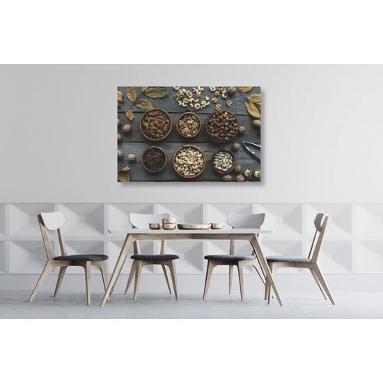 Obraz oriešky v miskách