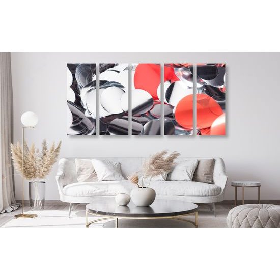 5-dielny obraz párty konfety