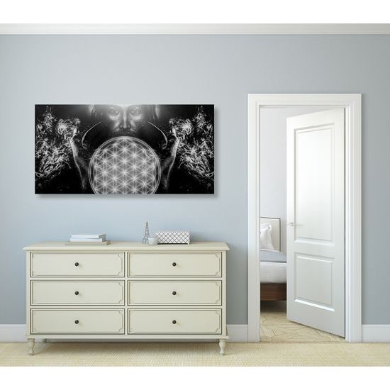 Obraz sila Ježiša v čiernobielom prevedení