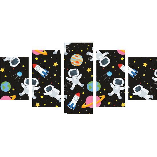 5-dielny obraz astronaut vo vesmíre