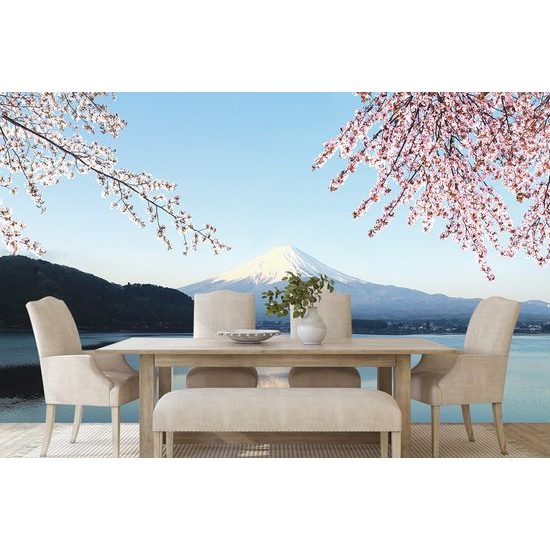 Samolepiaca fototapeta odraz Fuji na hladine jazera