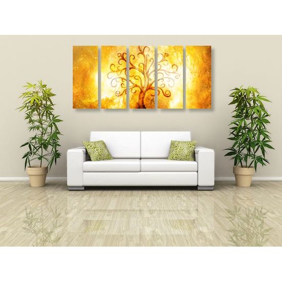 5-dielny obraz magický strom života