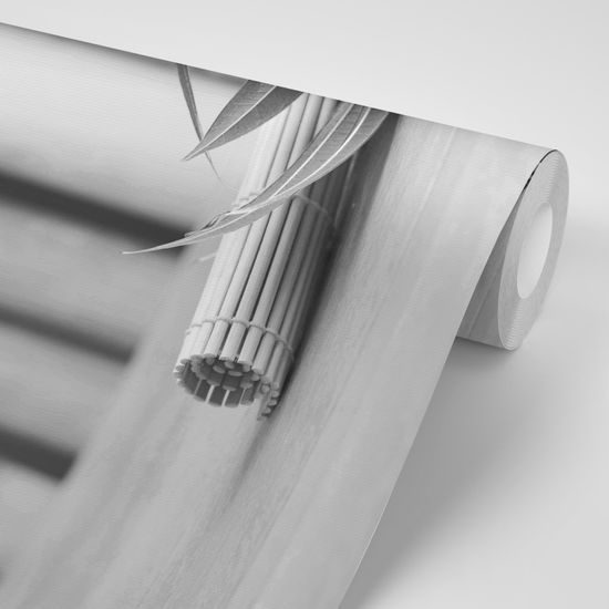 Krásna fototapeta meditačné zátišie v čiernobielom prevedení