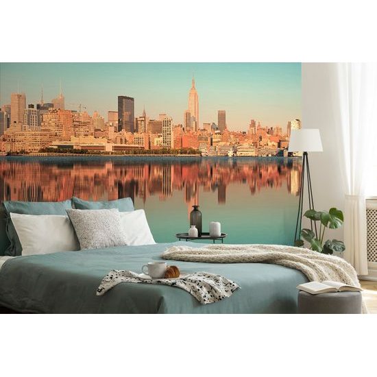 Samolepiaca fototapeta zrkadlenie New Yorku vo vode