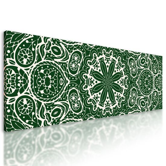 Obraz Mandala v zelenom štýle