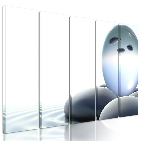 5-dielny obraz meditačné kamene