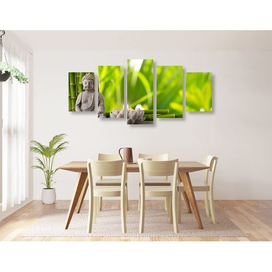 5-dielny obraz wellness zátišie a Budha