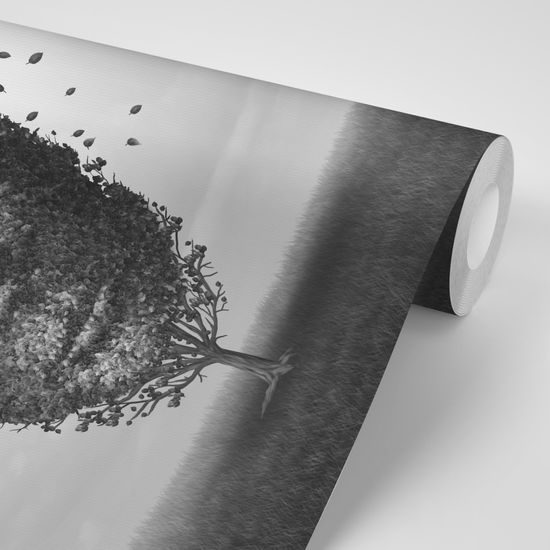 Samolepiaca tapeta strom v podobe tajomnej tváre