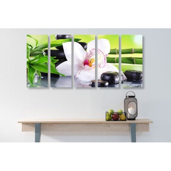5-dielny obraz zen zátišie