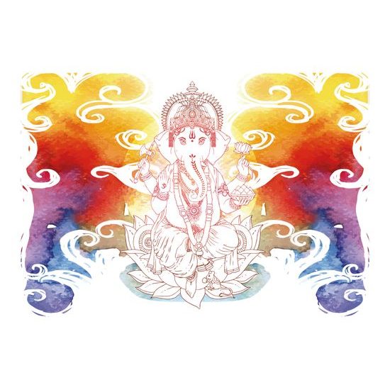Samolepiaca tapeta budhistický Ganéš vo farebnom prevedení