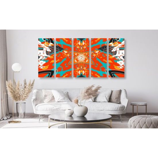 5-dielny obraz výbuch hviezdy