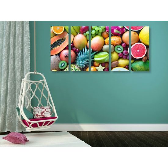 5-dielny obraz ovocie