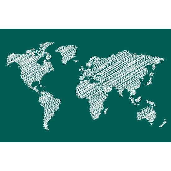 Obraz zaujímavá mapa na zelenom pozadí