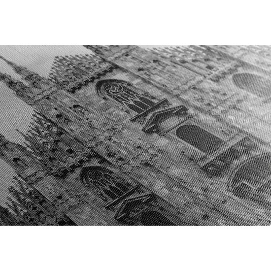 Obraz nádherná katedrála v čiernobielom prevedení