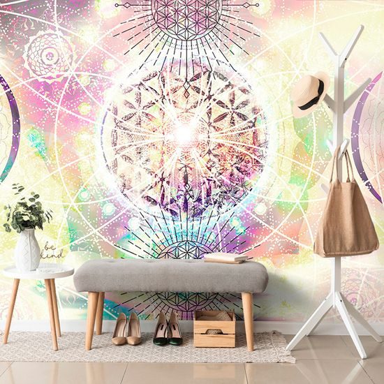 Samolepiaca tapeta nezvyčajná Mandala vo farebnom prevedení