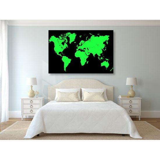 Obraz na korku štýlová zelená mapa