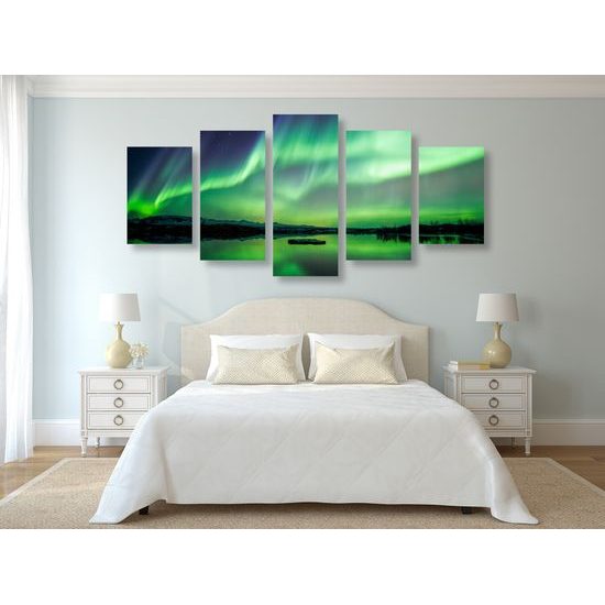 5-dielny obraz zázračná polárna žiara