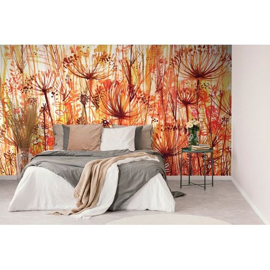 Tapeta jednoduchosť oranžových kvetín