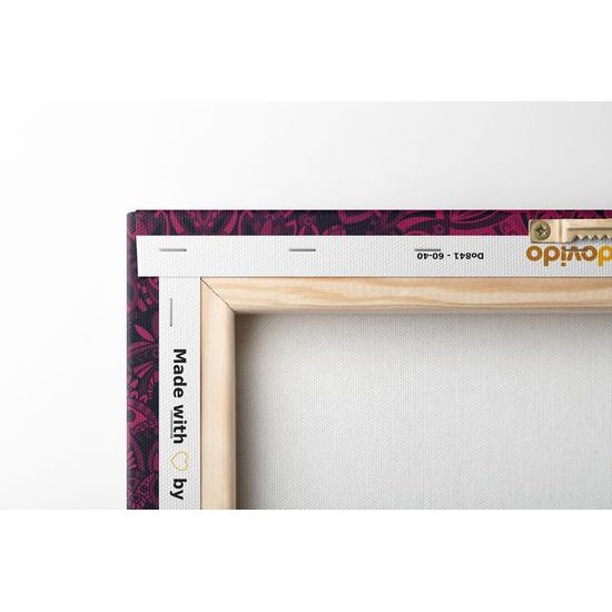 Obraz moderná Mandala v čierno-ružovom prevedení