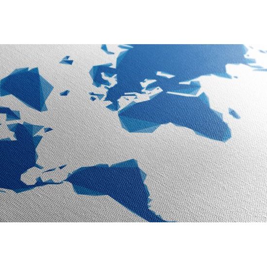 Obraz moderná mapa sveta v modrom prevedení