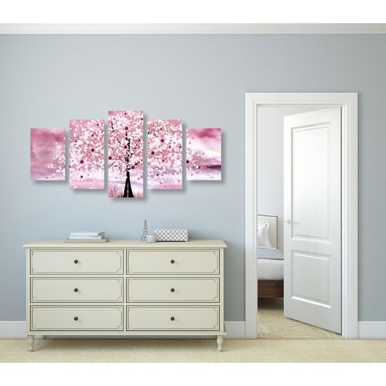 5-dielny obraz krásy japonskej prírody