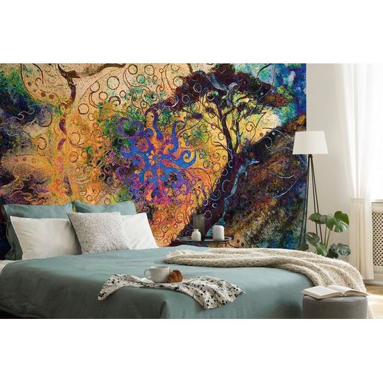 Tapeta zaujímavá kvetina na abstraktnom pozadí