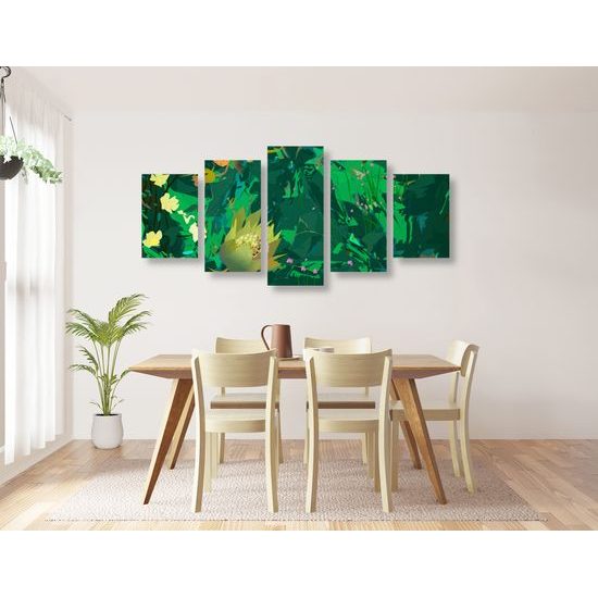 5-dielny obraz čarovné zákutie džungle