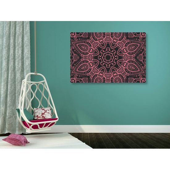 Obraz Mandala v indickom štýle v ružovom prevedení