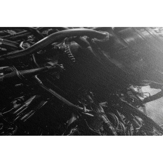 Obraz turbína v čiernobielom prevedení