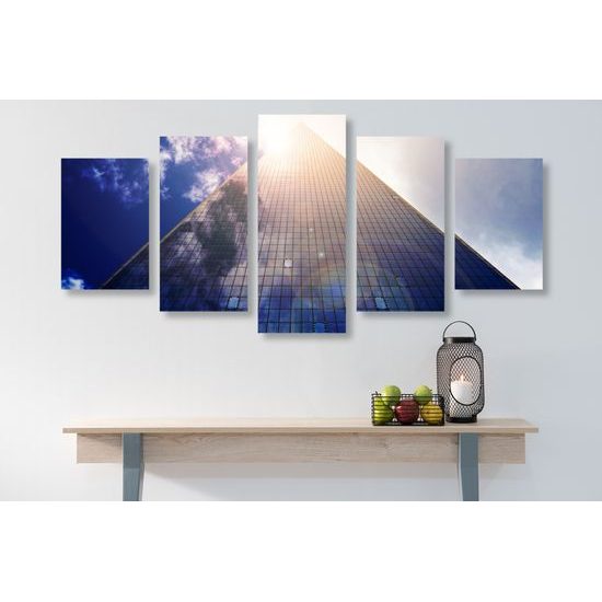 5-dielny obraz krása modernej architektúry
