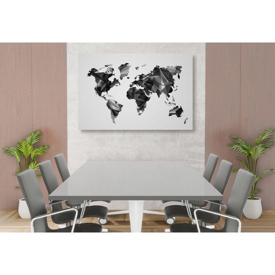Obraz na korku vektorová šedá mapa sveta
